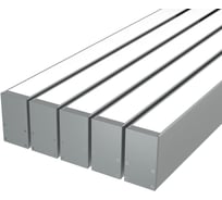 Комплект профиля Ledcraft LC-LP5030M30-1x5Silver 5 шт серебро (1м профиль+1м рассеиватель+2 заглушки+комплект шурупов) 1616140632
