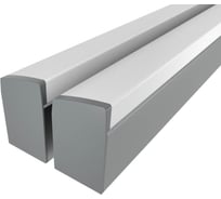 Комплект профиля Ledcraft LC-LP4034M36T-1x2Silver 2 шт серебро (1м профиль+1м рассеиватель+2 заглушки+комплект шурупов) 1616140093