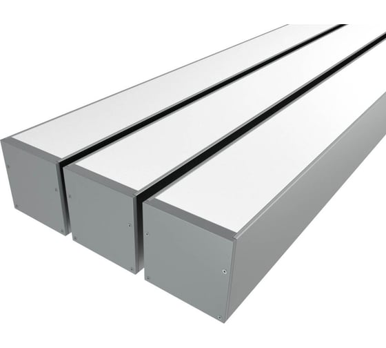 Комплект профиля Ledcraft LC-LP6060M55-1x3Silver 3 шт серебро (1м профиль+1м рассеиватель+2 заглушки+комплект шурупов) 1616140294