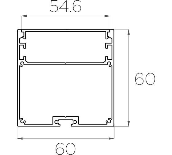 Комплект профиля Ledcraft LC-LP6060M55-1x3Silver 3 шт серебро (1м профиль+1м рассеиватель+2 заглушки+комплект шурупов) 1616140294