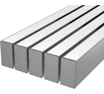 Комплект профиля Ledcraft LC-LP6735M34-1x5Silver 5 шт серебро (1м профиль+1м рассеиватель+2 заглушки+комплект шурупов) 1616140533