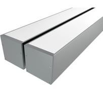 Комплект профиля Ledcraft LC-LP6060M55-1x2Silver 2 шт серебро (1м профиль+1м рассеиватель+2 заглушки+комплект шурупов) 1616140136