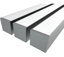 Комплект профиля Ledcraft LC-LP7774M68-1x3Silver 3 шт серебро (1м профиль+1м рассеиватель+2 заглушки+комплект шурупов) 1616140210