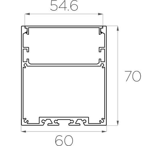 Комплект профиля Ledcraft LC-LP7060M55-1x2Silver 2 шт серебро (1м профиль+1м рассеиватель+2 заглушки+комплект шурупов) 1616140137