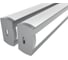 Комплект профиля Ledcraft LC-LPF2716M16-1x2Silver 2 шт серебро (1м профиль+1м рассеиватель 3шт+2 заглушки+2 крепежа) 1616140079 1