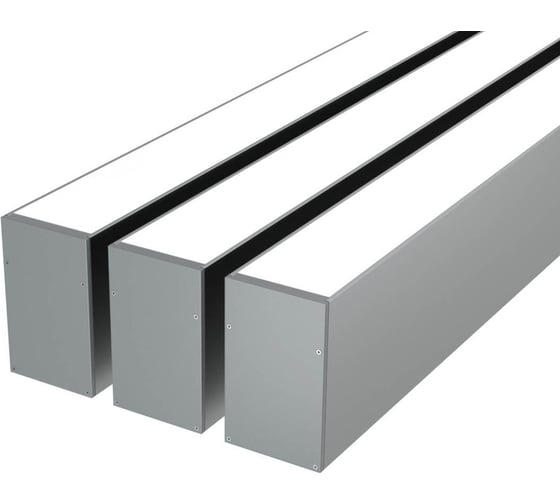 Комплект профиля Ledcraft LC-LP9060M55-1x3Silver 3 шт серебро (1м профиль+1м рассеиватель+2 заглушки+комплект шурупов) 1616140296
