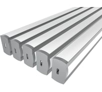 Комплект профиля Ledcraft LC-LPF2716M16-1x5Silver 5 шт серебро (1м профиль+1м рассеиватель 3шт+2 заглушки+2 крепежа) 1616140553