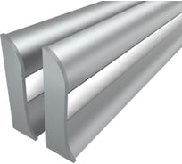 Комплект профиля Ledcraft LC-LPL1650M16-1x2Silver 2 шт серебро (1м профиль+1м рассеиватель+2 заглушки) 1616140041