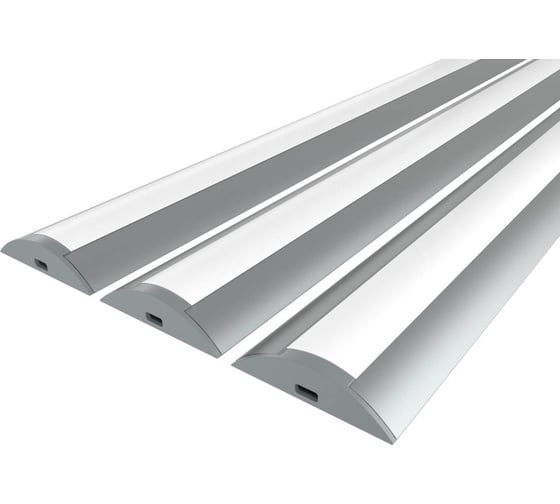 Комплект профиля Ledcraft LC-LPP0636M16-1x3Silver 3 шт серебро (1м профиль+1м рассеиватель+2 заглушки) 1616140203