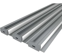 Комплект профиля Ledcraft LC-LPN4916M16-1x3Silver 3 шт серебро (1м профиль+1м рассеиватель 2шт+2 заглушки+2 крепежа) 1616140259