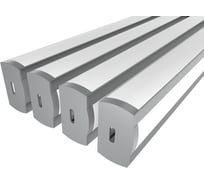 Комплект профиля Ledcraft LC-LPF2716M16-1x4Silver 4 шт серебро (1м профиль+1м рассеиватель 3шт+2 заглушки+2 крепежа) 1616140395