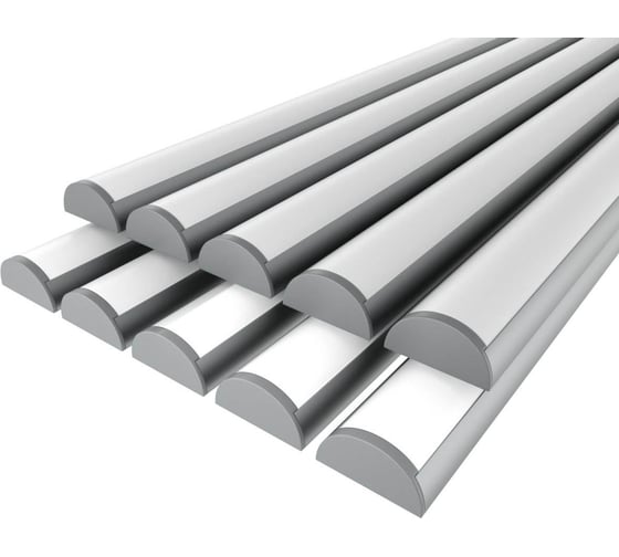Комплект профиля Ledcraft LC-LPP0926M20-1x10Silver 10 шт серебро (1м профиль+1м рассеиватель+2 заглушки) 1616140739