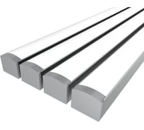 Комплект профиля Ledcraft LC-LPS1216M16-1x4Silver 4 шт серебро (1м профиль+1м рассеиватель+2 заглушки+2 крепежа) 1616140345