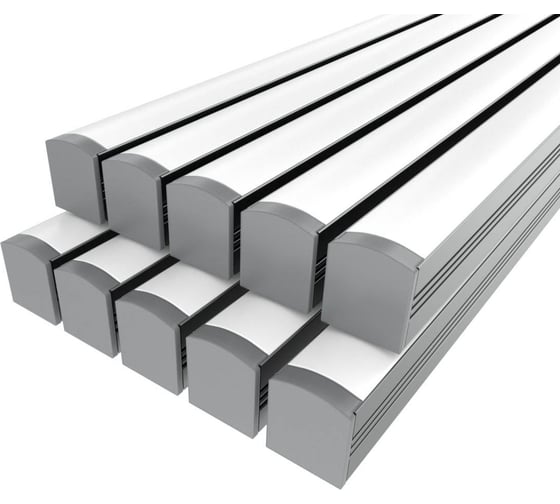 Комплект профиля Ledcraft LC-LPS1716M16-1x10Silver 10 шт серебро (1м профиль+1м рассеиватель+2 заглушки+2 крепежа) 1616140663
