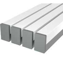Комплект профиля Ledcraft LC-LPS1216M1716-1x4Silver 4 шт серебро (1м профиль+1м рассеиватель+2 заглушки+2 крепежа) 1616140346