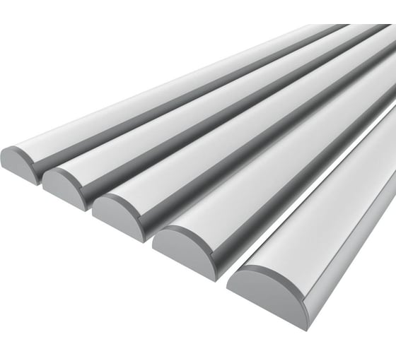 Комплект профиля Ledcraft LC-LPP0926M20-1x5Silver 5 шт серебро (1м профиль+1м рассеиватель+2 заглушки) 1616140581
