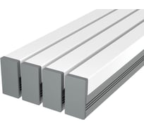 Комплект профиля Ledcraft LC-LPS1716M1716-1x4Silver 4 шт серебро (1м профиль+1м рассеиватель+2 заглушки+2 крепежа) 1616140348