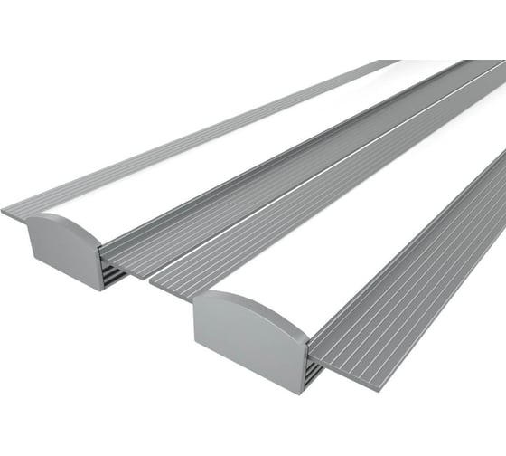 Комплект профиля Ledcraft LC-LPSH1258M28-1x2Silver 2 шт серебро (1м профиль+1м рассеиватель+2 заглушки+комплект шурупов) 1616140145