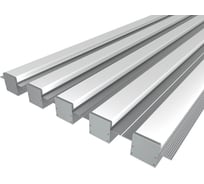 Комплект профиля Ledcraft LC-LPSH2564M36-1x5Silver 5 шт серебро (1м профиль+1м рассеиватель+2 заглушки+комплект шурупов) 1616140620