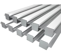 Комплект профиля Ledcraft LC-LPSH2564M36-1x10Silver 10 шт серебро (1м профиль+1м рассеиватель+2 заглушки+комплект шурупов) 1616140778