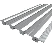 Комплект профиля Ledcraft LC-LPSH1246M16-1x4Silver 4 шт серебро (1м профиль+1м рассеиватель+2 заглушки+комплект шурупов) 1616140459