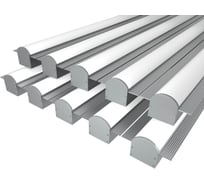 Комплект профиля Ledcraft LC-LPSH2564M36R-1x10Silver 10 шт серебро (1м профиль+1м рассеиватель+2 заглушки+комплект шурупов) 1616140780