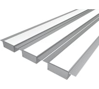 Комплект профиля Ledcraft LC-LPSH2065M34-1x3Silver 3 шт серебро (1м профиль+1м рассеиватель+2 заглушки+комплект шурупов) 1616140309