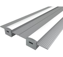 Комплект профиля Ledcraft LC-LPSH1246M16-1x2Silver 2 шт серебро (1м профиль+1м рассеиватель+2 заглушки+комплект шурупов) 1616140143