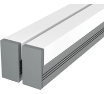 Комплект профиля Ledcraft LC-LPS1716M1716-1x2Silver 2 шт серебро (1м профиль+1м рассеиватель+2 заглушки+2 крепежа) 1616140032