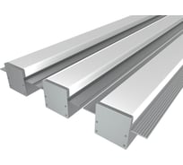 Комплект профиля Ledcraft LC-LPSH2564M36-1x3Silver 3 шт серебро (1м профиль+1м рассеиватель+2 заглушки+комплект шурупов) 1616140304