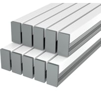 Комплект профиля Ledcraft LC-LPS1716M1716-1x10Silver 10 шт серебро (1м профиль+1м рассеиватель+2 заглушки+2 крепежа) 1616140664
