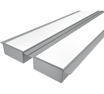 Комплект профиля Ledcraft LC-LPSH32104M68-1x2Silver 2 шт серебро (1м профиль+1м рассеиватель+2 заглушки+комплект шурупов) 1616140154