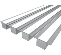 Комплект профиля Ledcraft LC-LPSH3265M34-1x4Silver 4 шт серебро (1м профиль+1м рассеиватель+2 заглушки+комплект шурупов) 1616140460
