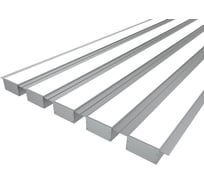 Комплект профиля Ledcraft LC-LPSH3290M55-1x5Silver 5 шт серебро (1м профиль+1м рассеиватель+2 заглушки+комплект шурупов) 1616140627