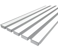 Комплект профиля Ledcraft LC-LPSH32104M68-1x5Silver 5 шт серебро (1м профиль+1м рассеиватель+2 заглушки+комплект шурупов) 1616140628