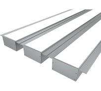 Комплект профиля Ledcraft LC-LPSH3290M55-1x3Silver 3 шт серебро (1м профиль+1м рассеиватель+2 заглушки+комплект шурупов) 1616140311