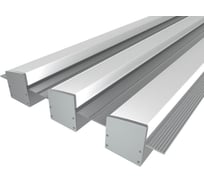Комплект профиля Ledcraft LC-LPSH2564M36T-1x3Silver 3 шт серебро (1м профиль+1м рассеиватель+2 заглушки+комплект шурупов) 1616140305