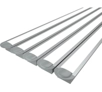 Комплект профиля Ledcraft LC-LPV1222M16-1x5Silver 5 шт серебро (1м профиль+1м рассеиватель+2 заглушки) 1616140500