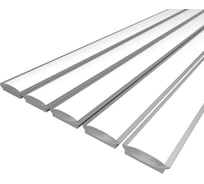 Комплект профиля Ledcraft LC-LPV0734M28-1x5Silver 5 шт серебро (1м профиль+1м рассеиватель+2 заглушки) 1616140582