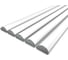Комплект профиля Ledcraft LC-LPV0740M36R-1x5Silver 5 шт серебро (1м профиль+1м рассеиватель+2 заглушки) 1616140565 1