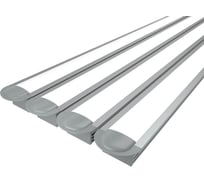 Комплект профиля Ledcraft LC-LPV1222M16-1x4Silver 4 шт серебро (1м профиль+1м рассеиватель+2 заглушки) 1616140342