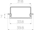 Комплект профиля Ledcraft LC-LPV0740M36-1x4Silver 4 шт серебро (1м профиль+1м рассеиватель+2 заглушки) 1616140405 2