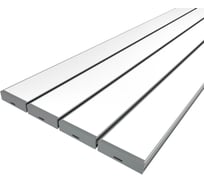 Комплект профиля Ledcraft LC-LPV1035M34-1x4Silver 4 шт серебро (1м профиль+1м рассеиватель+2 заглушки) 1616140420