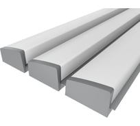 Комплект профиля Ledcraft LC-LPV0740M36T-1x3Silver 3 шт серебро (1м профиль+1м рассеиватель+2 заглушки) 1616140248