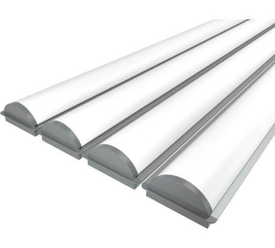 Комплект профиля Ledcraft LC-LPV0740M36R-1x4Silver 4 шт серебро (1м профиль+1м рассеиватель+2 заглушки) 1616140407
