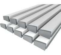 Комплект профиля Ledcraft LC-LPV0740M36T-1x10Silver 10 шт серебро (1м профиль+1м рассеиватель+2 заглушки) 1616140722