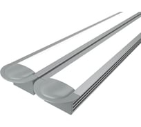 Комплект профиля Ledcraft LC-LPV1222M16-1x2Silver 2 шт серебро (1м профиль+1м рассеиватель+2 заглушки) 1616140026