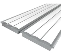 Комплект профиля Ledcraft LC-LPV0956M16-1x2Silver 2 шт серебро (1м профиль+1м рассеиватель 3шт+2 заглушки) 1616140106