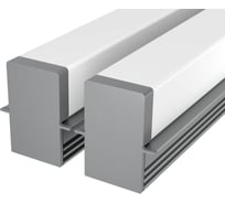 Комплект профиля Ledcraft LC-LPV1222M1716-1x2Silver 2 шт серебро (1м профиль+1м рассеиватель+2 заглушки) 1616140027
