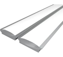 Комплект профиля Ledcraft LC-LPV0734M28-1x2Silver 2 шт серебро (1м профиль+1м рассеиватель+2 заглушки) 1616140108